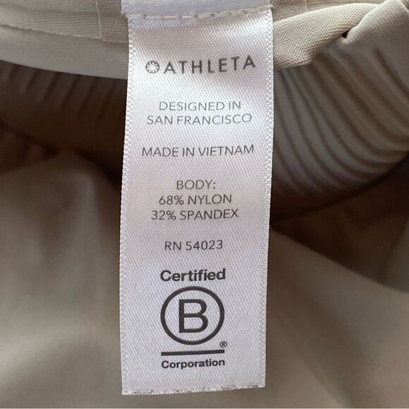 Athleta Light Beige Cosmic Cropped Wide Leg Pants Size Small - Picture 11 of 16
